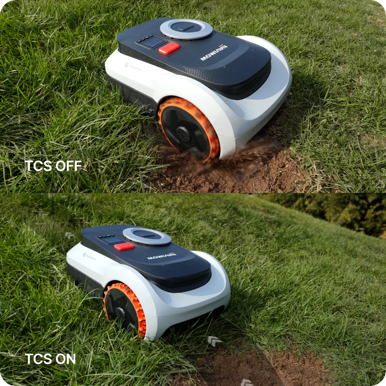 Segway Navimow i Series robot lawn mower shows traction control.