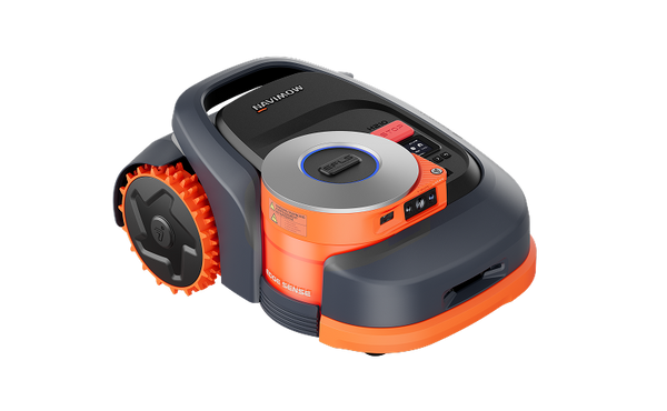 Segway Navimow H210 robot lawn mower EFLS blue ring red STOP control panel