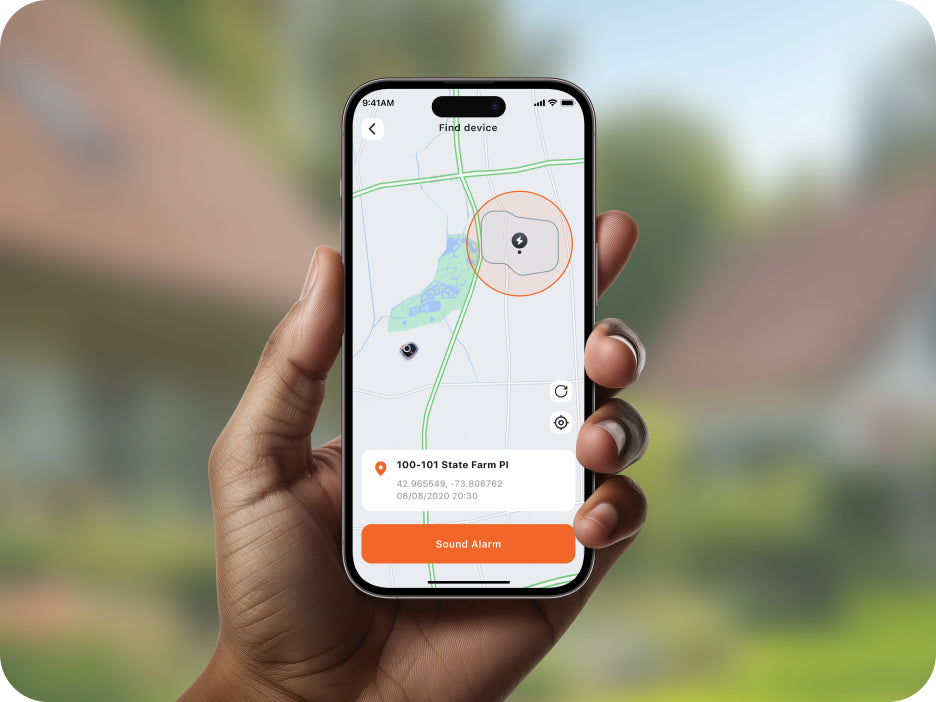 Navimow i110N robot lawn mower location tracked on smartphone app.