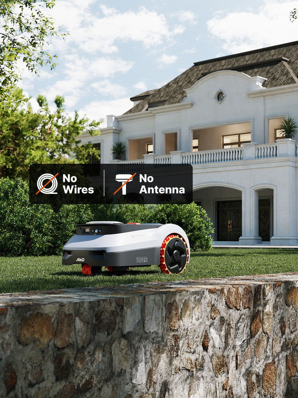 Segway Navimow AWD robot lawn mower works with no wires.