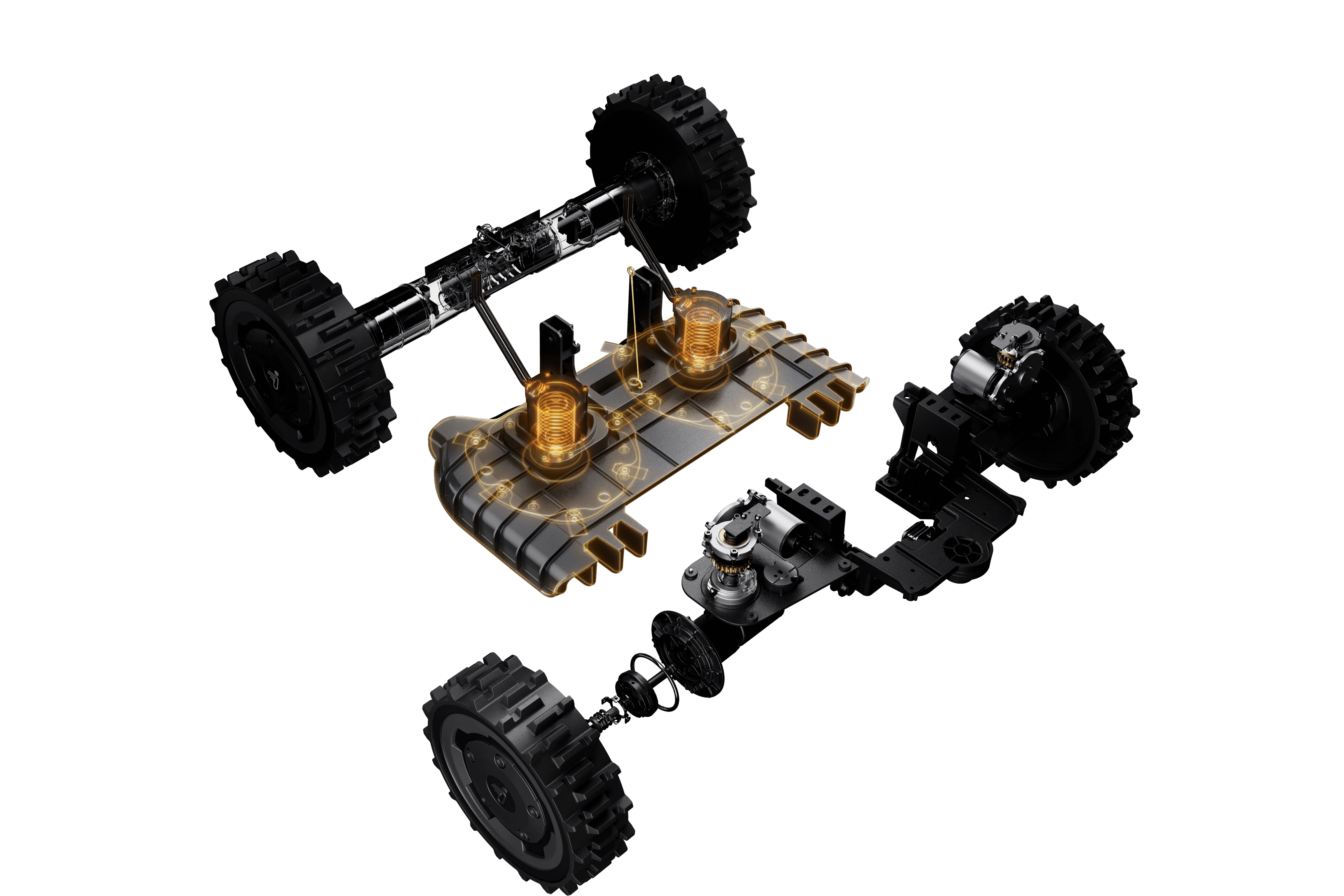 Segway Navimow X4 pjovimo sistemos ir važiuoklės sandara